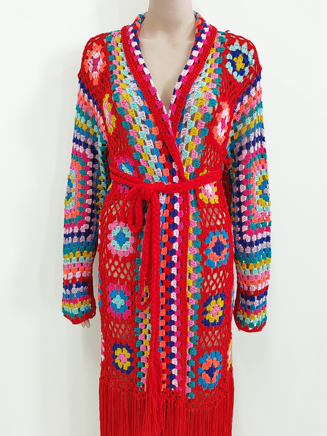 TIYIHAILEY-Women's Cotton Coat, Loose Outerwear, Long Sleeve, Maxi, Hand Made, National Sweaters, Tassels, Fashion, 2025 New