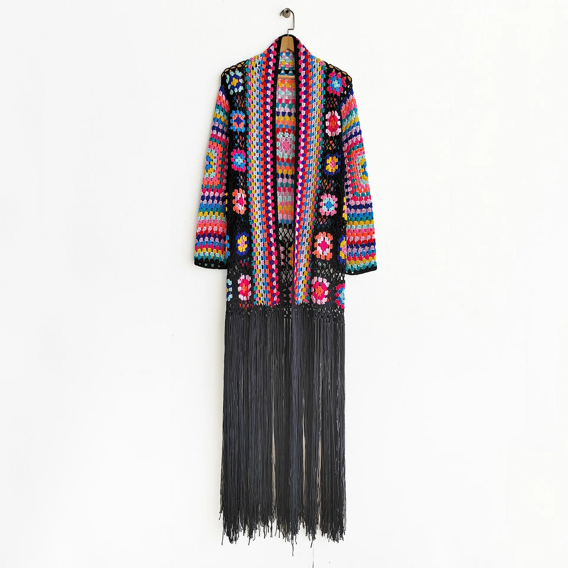 TIYIHAILEY-Women's Cotton Coat, Loose Outerwear, Long Sleeve, Maxi, Hand Made, National Sweaters, Tassels, Fashion, 2025 New