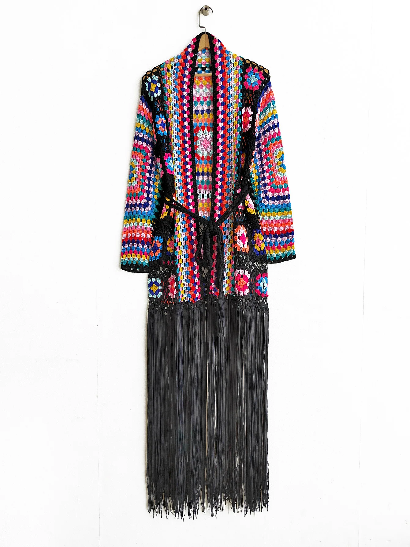 TIYIHAILEY-Women's Cotton Coat, Loose Outerwear, Long Sleeve, Maxi, Hand Made, National Sweaters, Tassels, Fashion, 2025 New