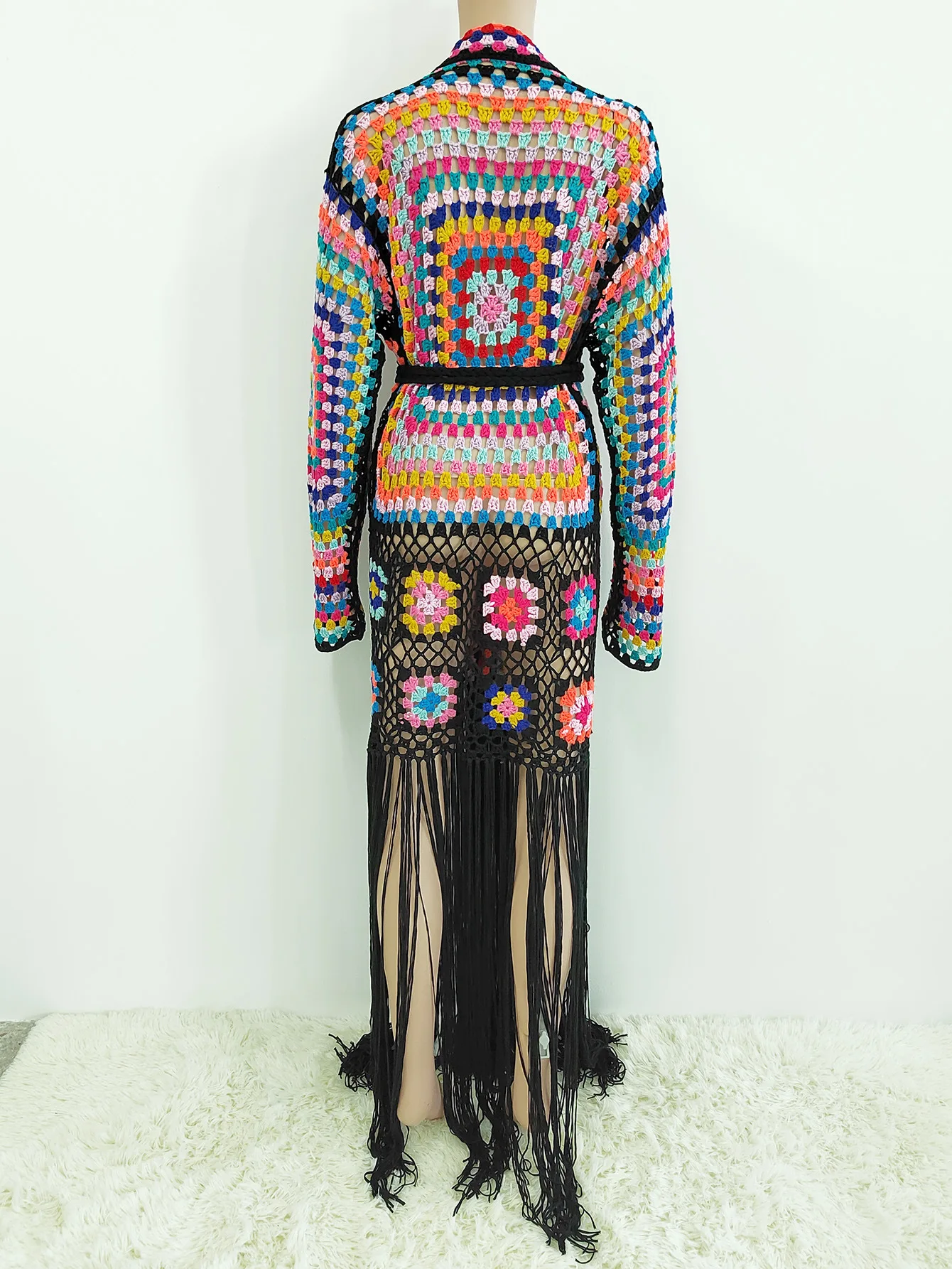TIYIHAILEY-Women's Cotton Coat, Loose Outerwear, Long Sleeve, Maxi, Hand Made, National Sweaters, Tassels, Fashion, 2025 New