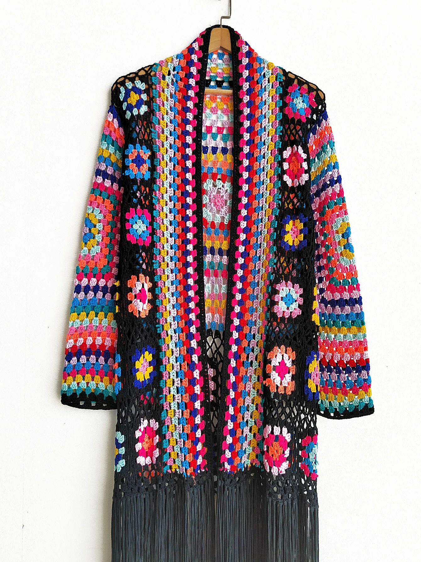 TIYIHAILEY-Women's Cotton Coat, Loose Outerwear, Long Sleeve, Maxi, Hand Made, National Sweaters, Tassels, Fashion, 2025 New