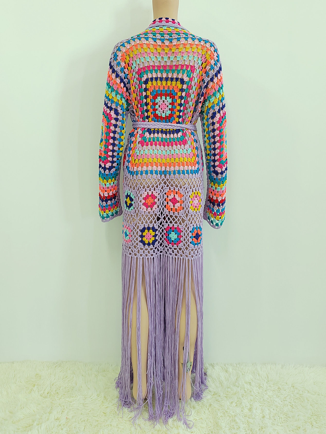 TIYIHAILEY-Women's Cotton Coat, Loose Outerwear, Long Sleeve, Maxi, Hand Made, National Sweaters, Tassels, Fashion, 2025 New