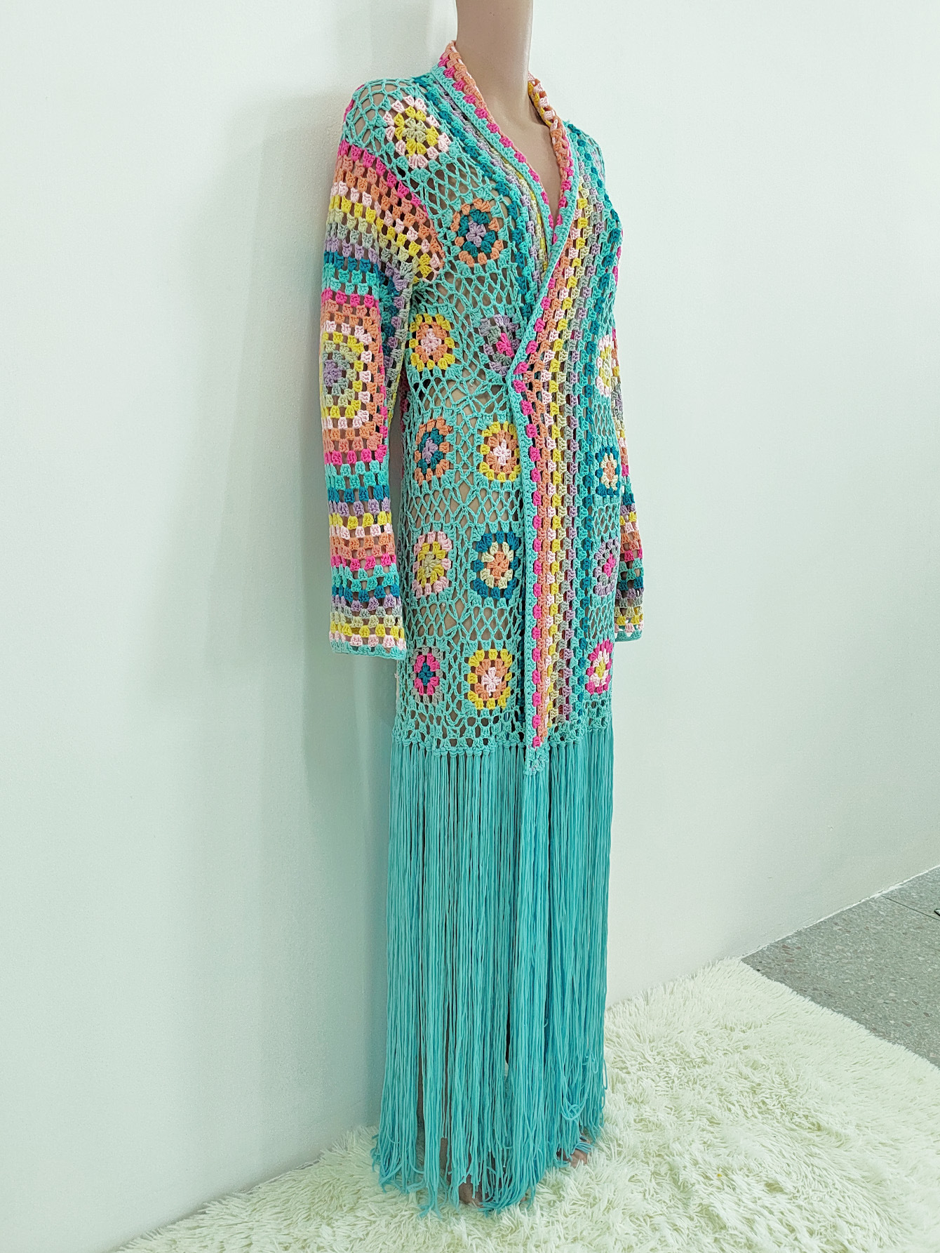 TIYIHAILEY-Women's Cotton Coat, Loose Outerwear, Long Sleeve, Maxi, Hand Made, National Sweaters, Tassels, Fashion, 2025 New