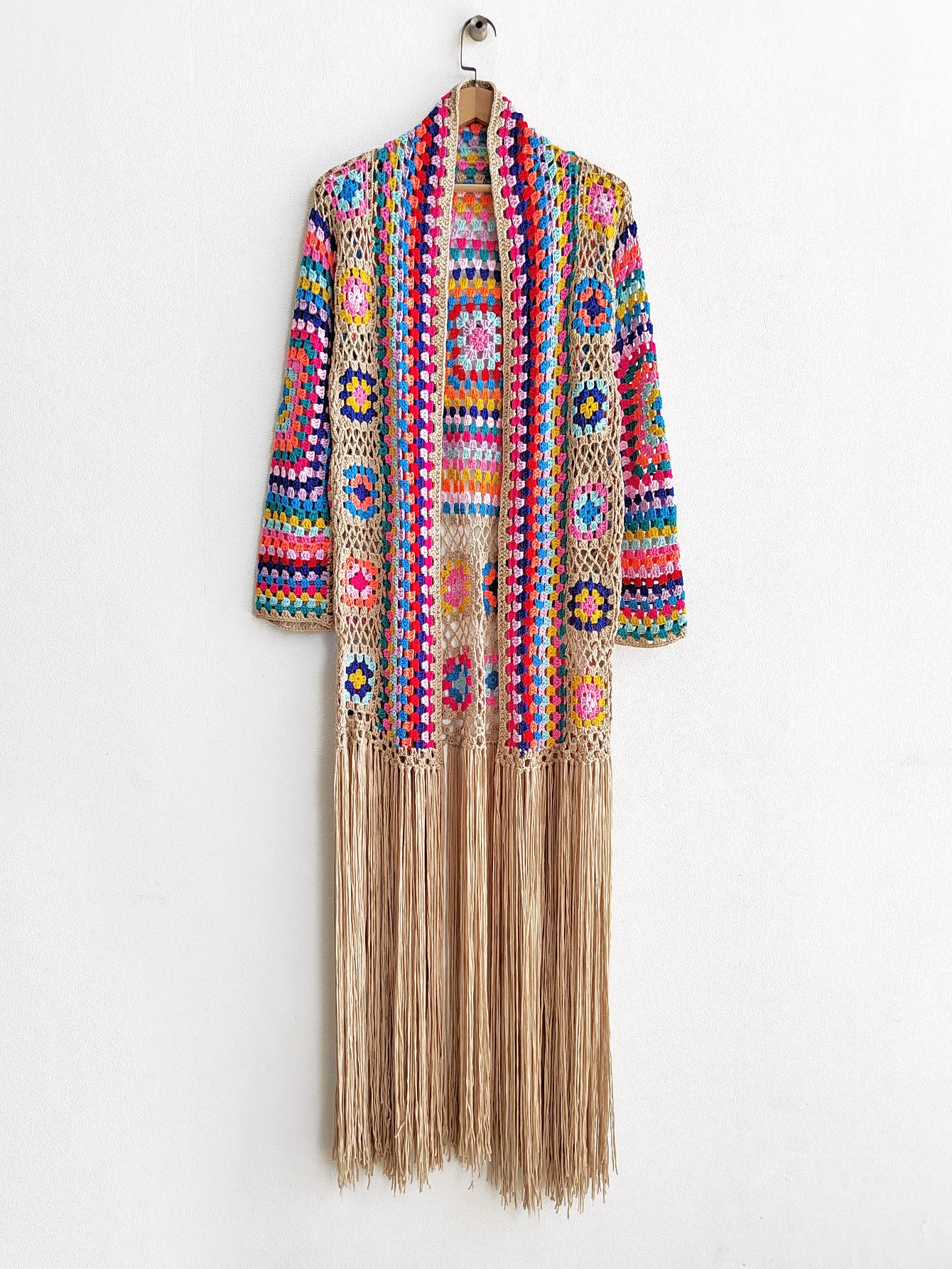 TIYIHAILEY-Women's Cotton Coat, Loose Outerwear, Long Sleeve, Maxi, Hand Made, National Sweaters, Tassels, Fashion, 2025 New