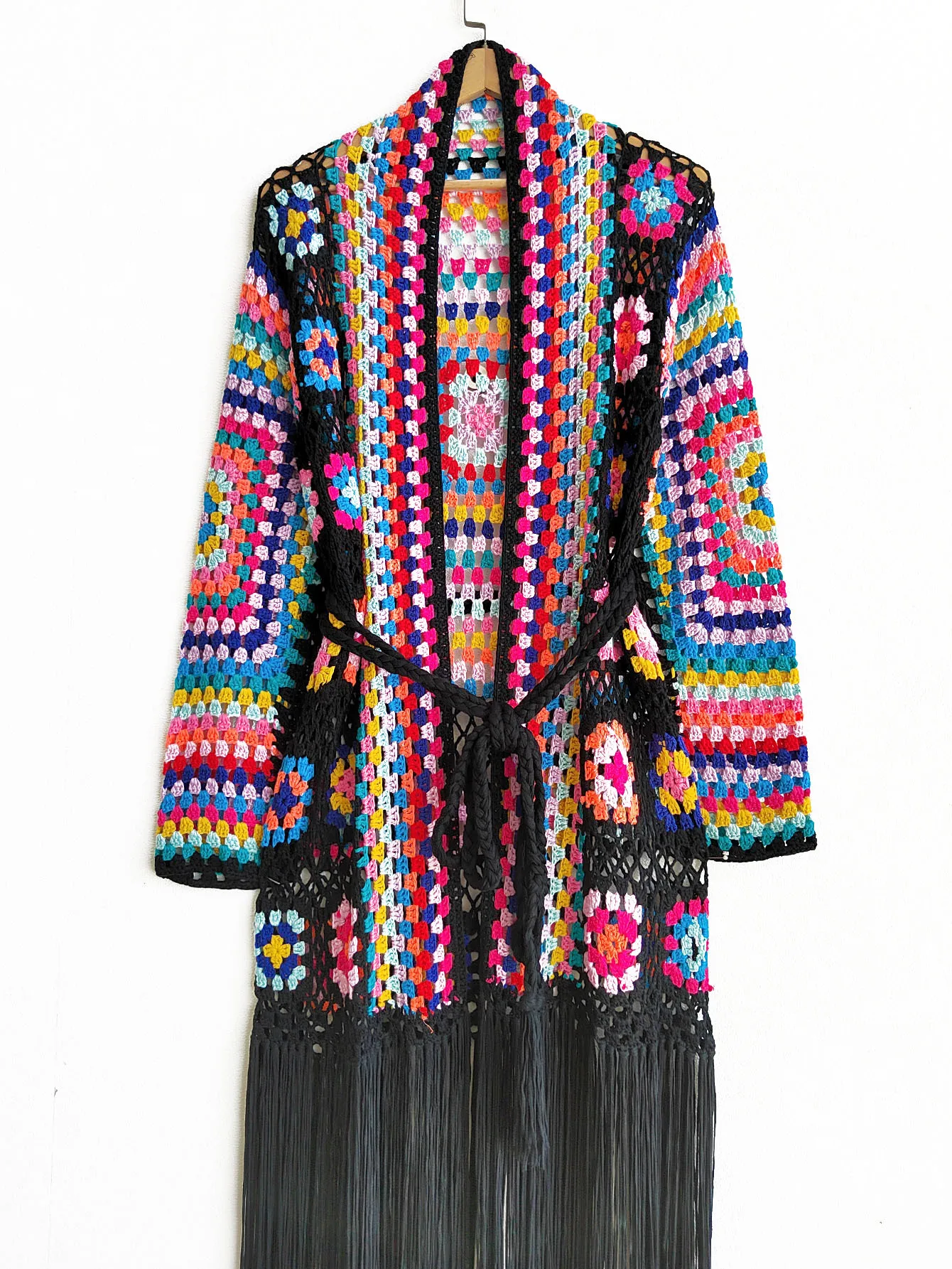 TIYIHAILEY-Women's Cotton Coat, Loose Outerwear, Long Sleeve, Maxi, Hand Made, National Sweaters, Tassels, Fashion, 2025 New