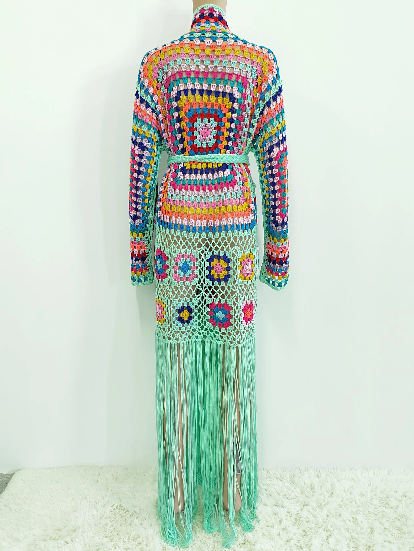 TIYIHAILEY-Women's Cotton Coat, Loose Outerwear, Long Sleeve, Maxi, Hand Made, National Sweaters, Tassels, Fashion, 2025 New
