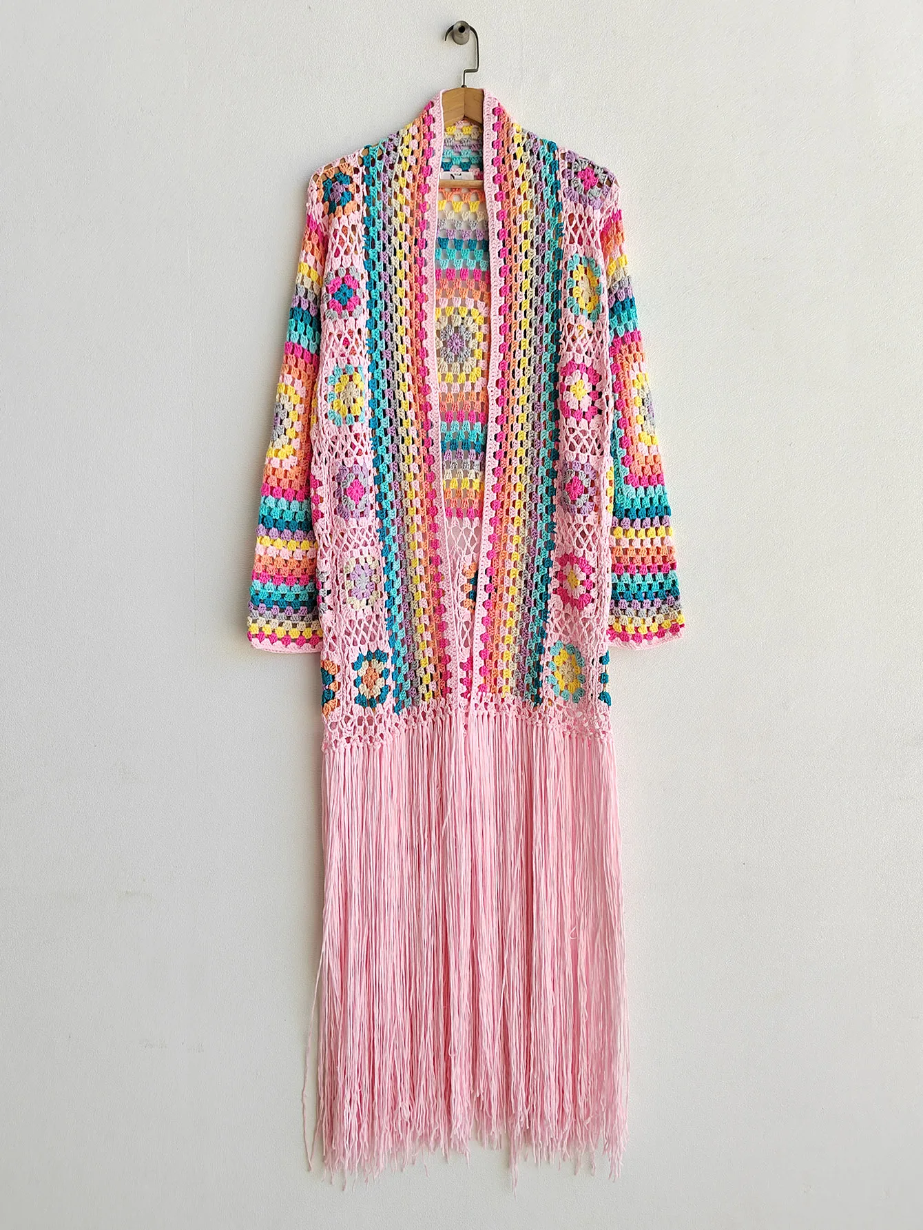 TIYIHAILEY-Women's Cotton Coat, Loose Outerwear, Long Sleeve, Maxi, Hand Made, National Sweaters, Tassels, Fashion, 2025 New