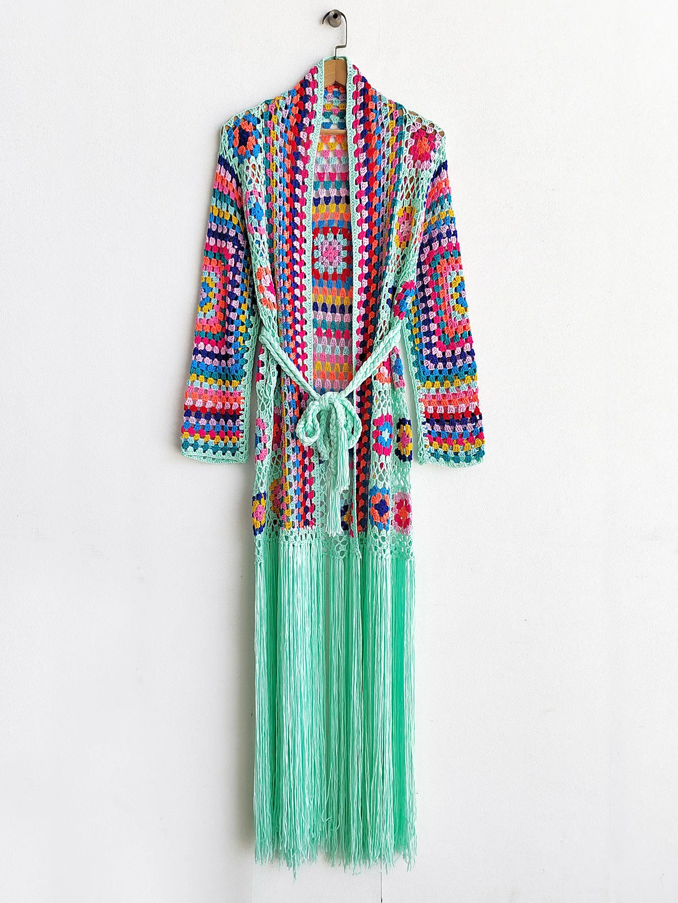 TIYIHAILEY-Women's Cotton Coat, Loose Outerwear, Long Sleeve, Maxi, Hand Made, National Sweaters, Tassels, Fashion, 2025 New