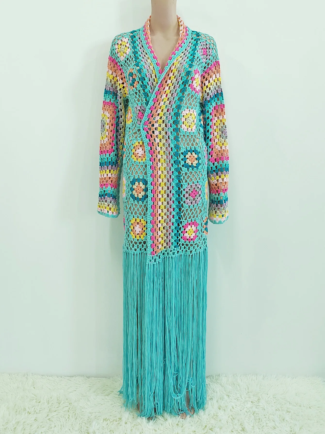 TIYIHAILEY-Women's Cotton Coat, Loose Outerwear, Long Sleeve, Maxi, Hand Made, National Sweaters, Tassels, Fashion, 2025 New