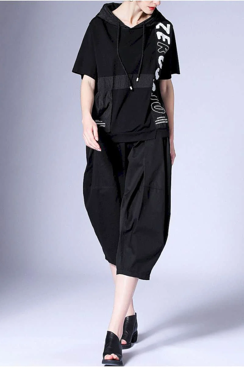 Y2k T Shirts Women Fashion Hooded Sports Style Printed T-shirt Casual Loose Short Sleeve Hoodie 2025 Summer Trend Thin Tshirt