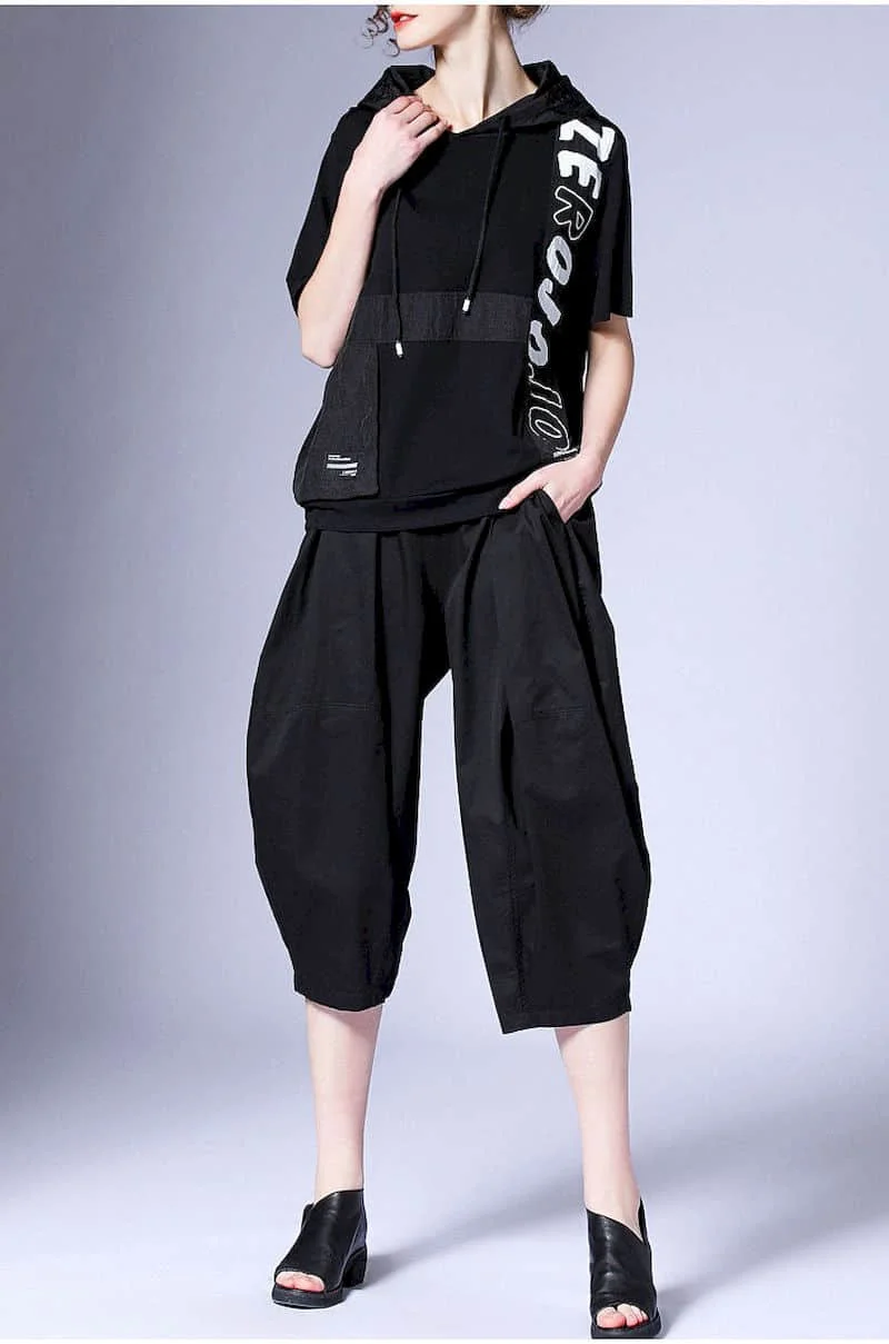 Y2k T Shirts Women Fashion Hooded Sports Style Printed T-shirt Casual Loose Short Sleeve Hoodie 2025 Summer Trend Thin Tshirt