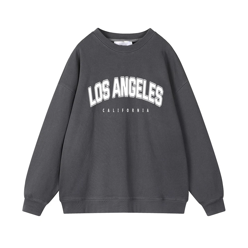 Hirsionsan Letter Print Women Sweatshirt 35% Cotton Soft Basic Loose Female Pullovers Korean Hoodies 2023 AutumnNew Y2k Fleece
