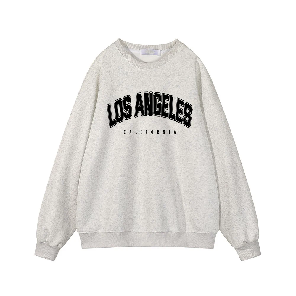 Hirsionsan Letter Print Women Sweatshirt 35% Cotton Soft Basic Loose Female Pullovers Korean Hoodies 2023 AutumnNew Y2k Fleece