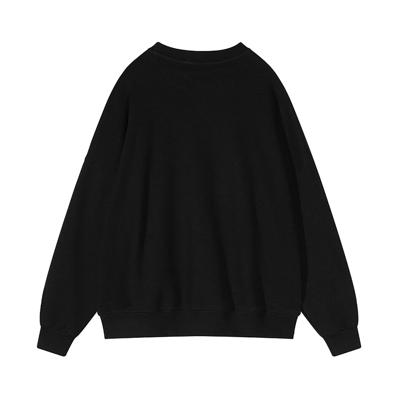 Hirsionsan Letter Print Women Sweatshirt 35% Cotton Soft Basic Loose Female Pullovers Korean Hoodies 2023 AutumnNew Y2k Fleece