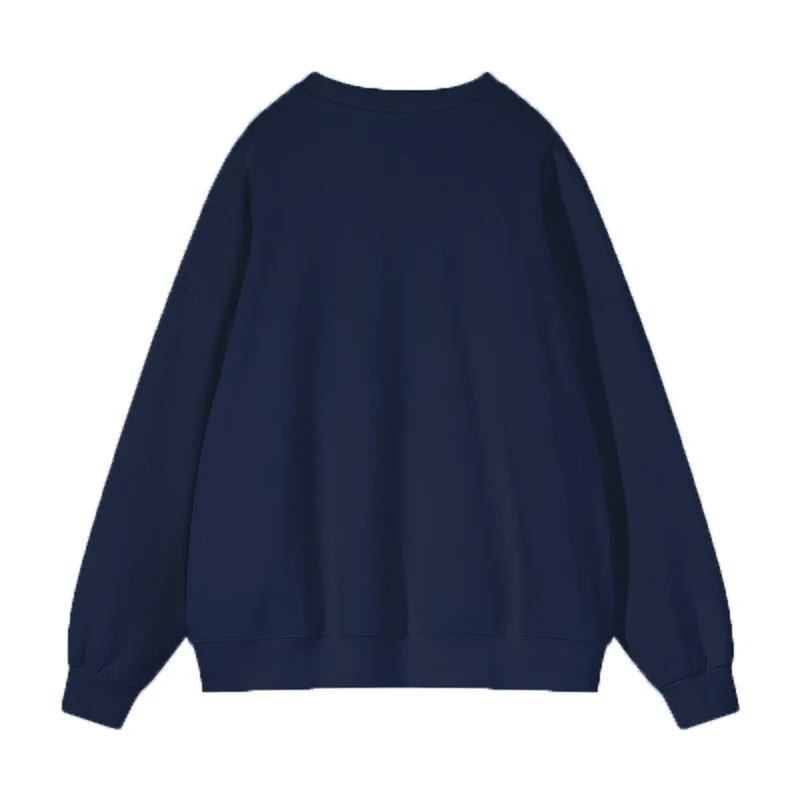 Hirsionsan Letter Print Women Sweatshirt 35% Cotton Soft Basic Loose Female Pullovers Korean Hoodies 2023 AutumnNew Y2k Fleece