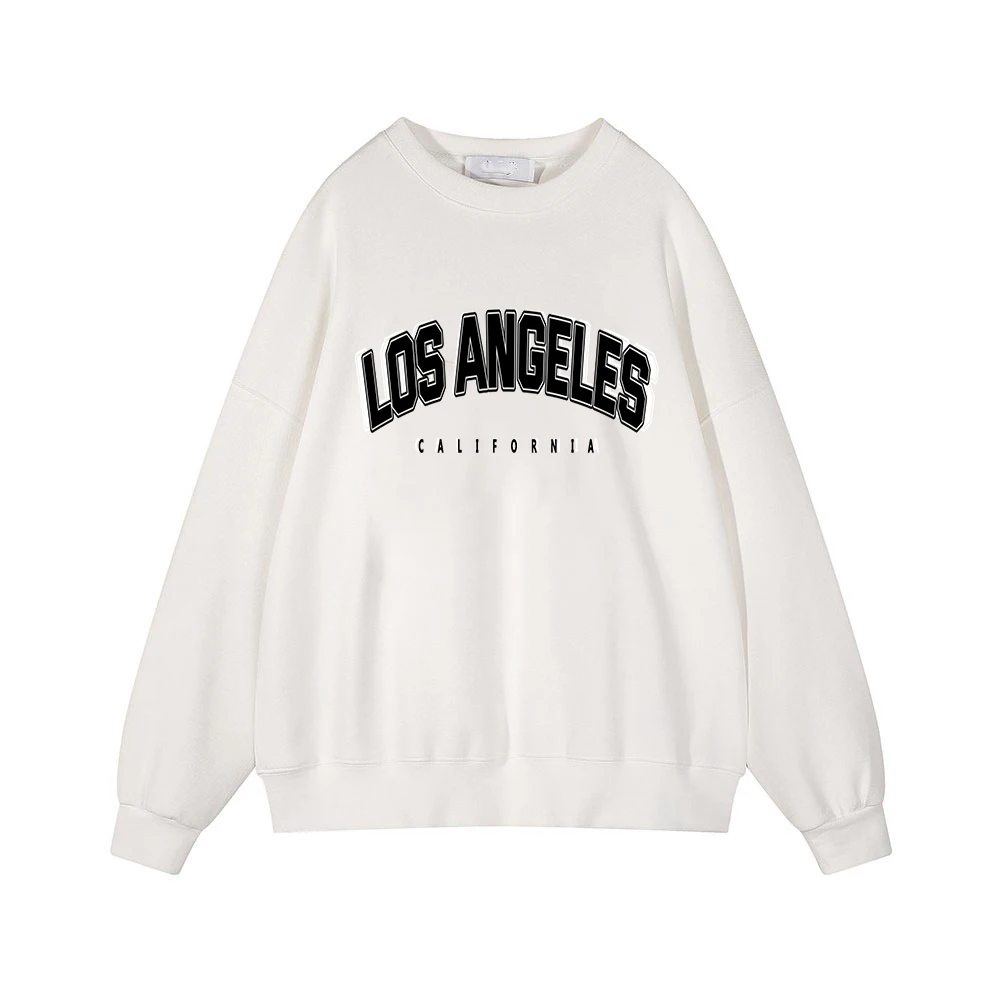 Hirsionsan Letter Print Women Sweatshirt 35% Cotton Soft Basic Loose Female Pullovers Korean Hoodies 2023 AutumnNew Y2k Fleece