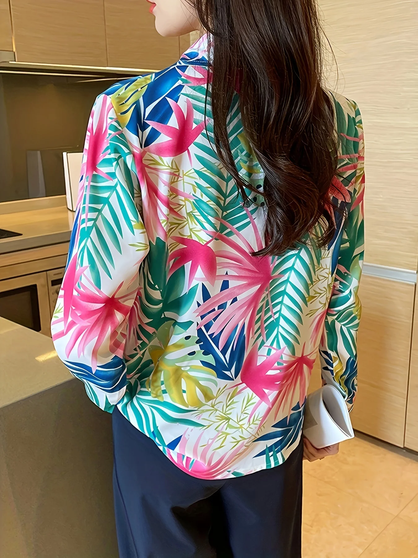 New Arrival Ladies' Shirts for Elegant Style Women's Button-Down Tops with Graceful printing Spring Autumn tops blusa mujer