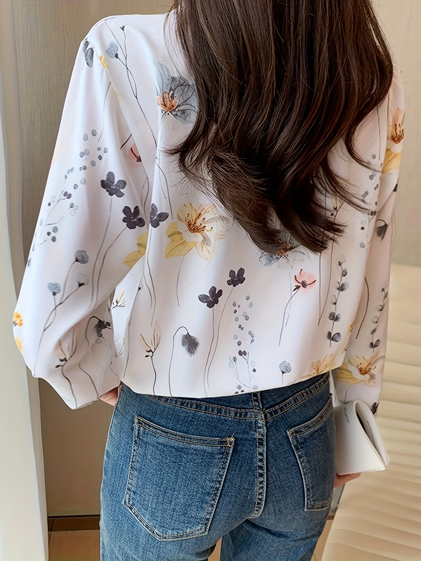 New Arrival Ladies' Shirts for Elegant Style Women's Button-Down Tops with Graceful printing Spring Autumn tops blusa mujer