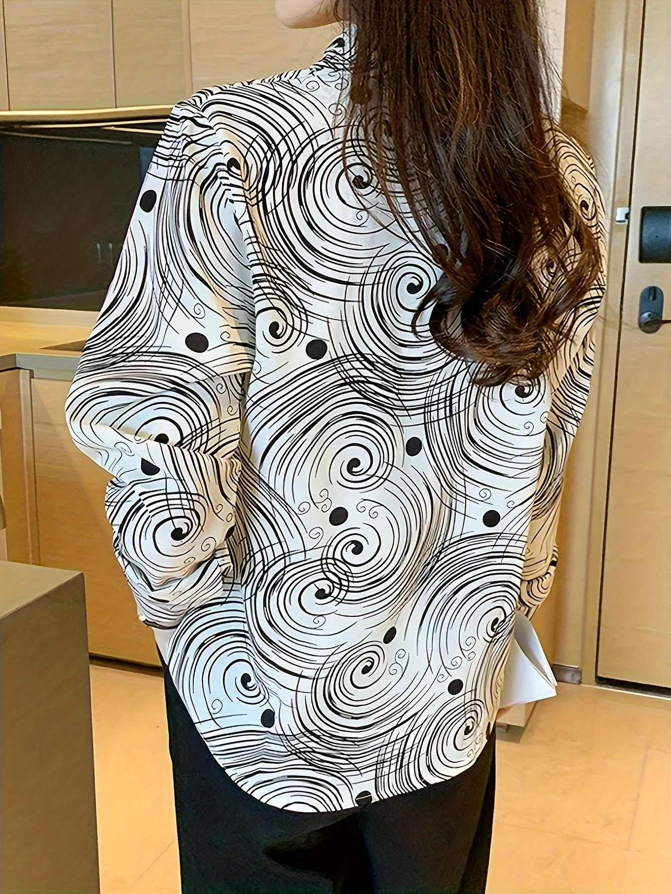 New Arrival Ladies' Shirts for Elegant Style Women's Button-Down Tops with Graceful printing Spring Autumn tops blusa mujer