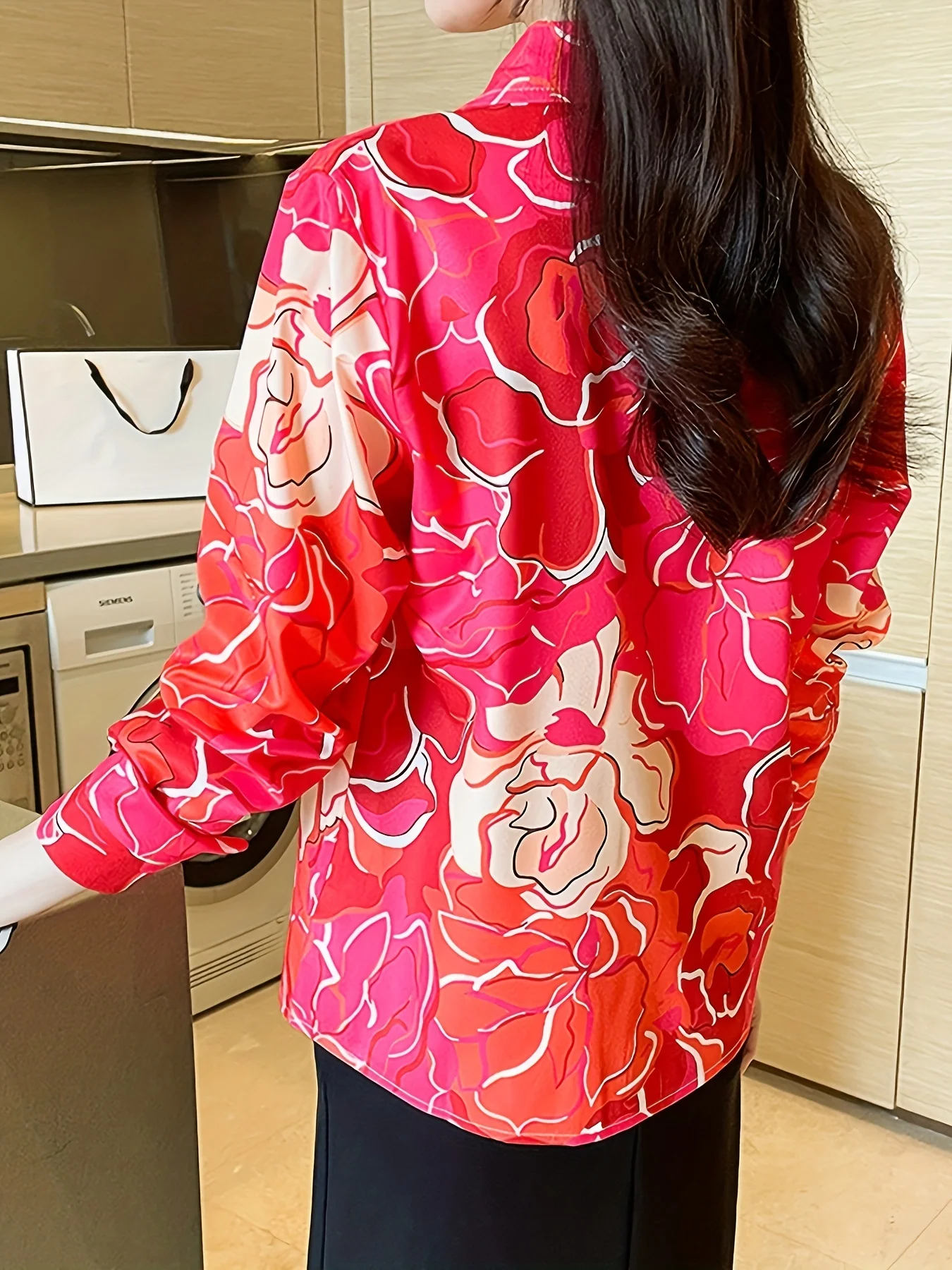 New Arrival Ladies' Shirts for Elegant Style Women's Button-Down Tops with Graceful printing Spring Autumn tops blusa mujer