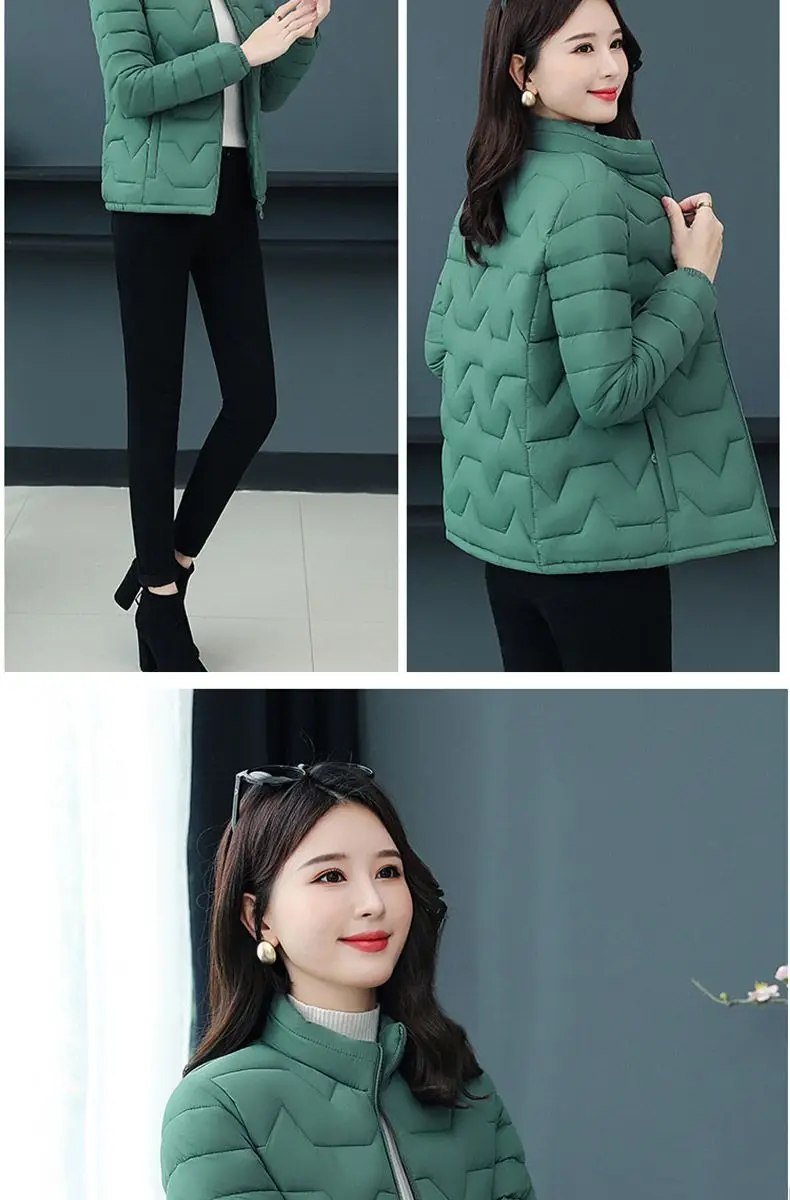 Autumn Winter New Cotton-Padded Coat Women's Short Outwear Fashion Loose Oversizee 5XL Light Warm Down Cotton-Padded Jacket