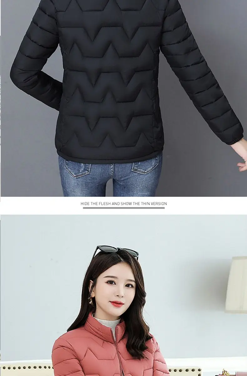 Autumn Winter New Cotton-Padded Coat Women's Short Outwear Fashion Loose Oversizee 5XL Light Warm Down Cotton-Padded Jacket