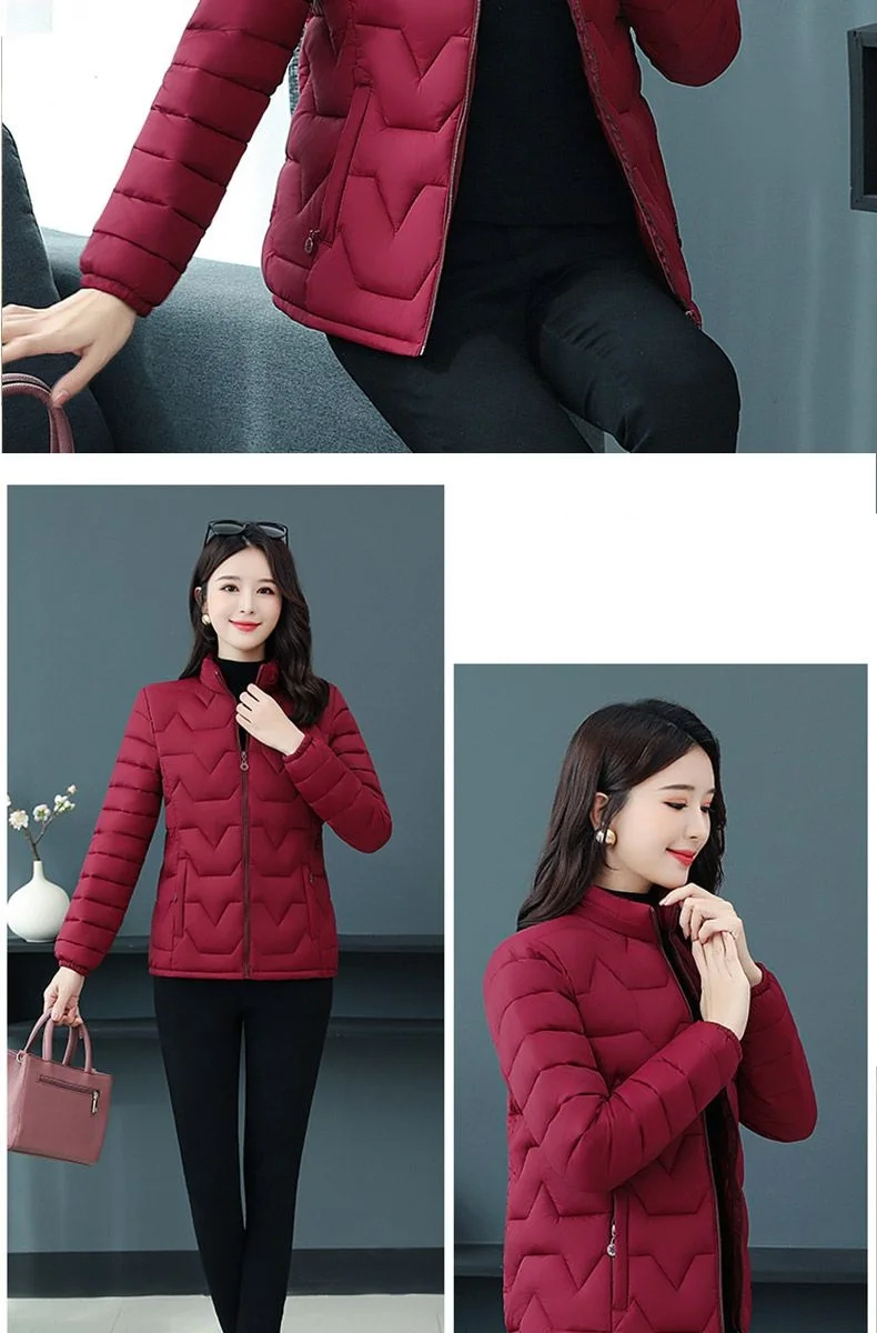 Autumn Winter New Cotton-Padded Coat Women's Short Outwear Fashion Loose Oversizee 5XL Light Warm Down Cotton-Padded Jacket