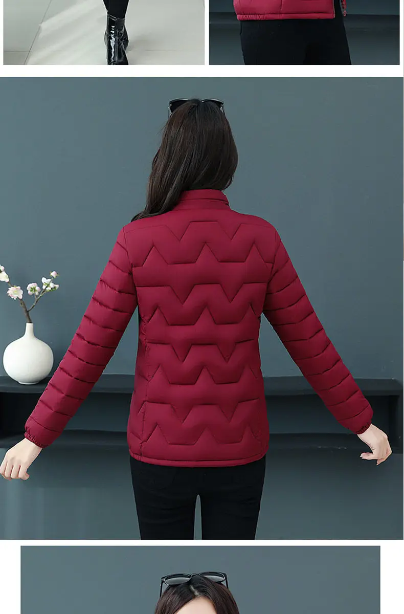 Autumn Winter New Cotton-Padded Coat Women's Short Outwear Fashion Loose Oversizee 5XL Light Warm Down Cotton-Padded Jacket