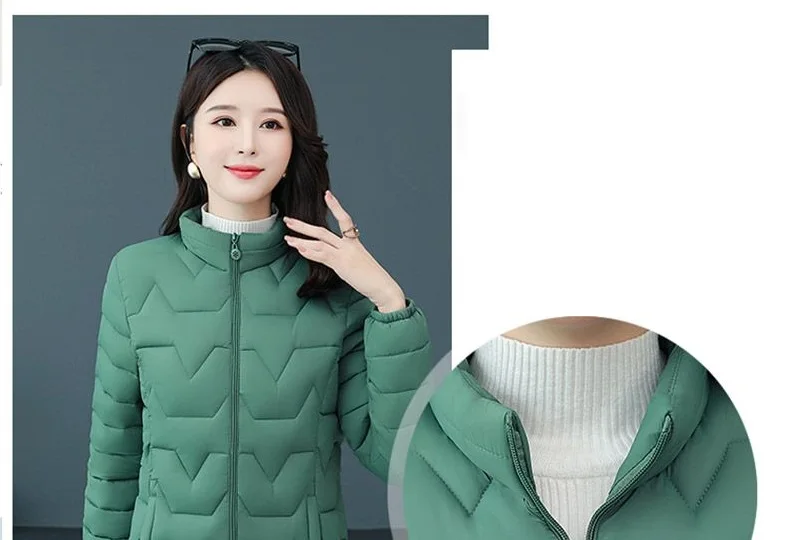 Autumn Winter New Cotton-Padded Coat Women's Short Outwear Fashion Loose Oversizee 5XL Light Warm Down Cotton-Padded Jacket