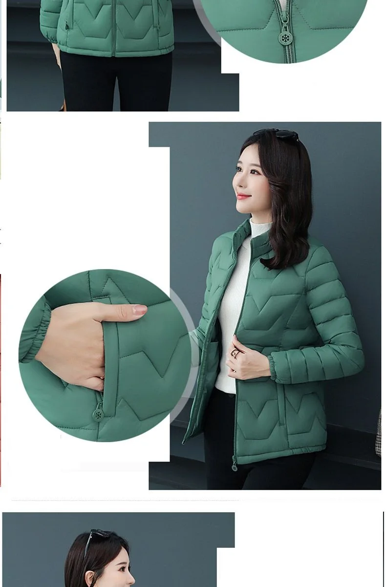 Autumn Winter New Cotton-Padded Coat Women's Short Outwear Fashion Loose Oversizee 5XL Light Warm Down Cotton-Padded Jacket