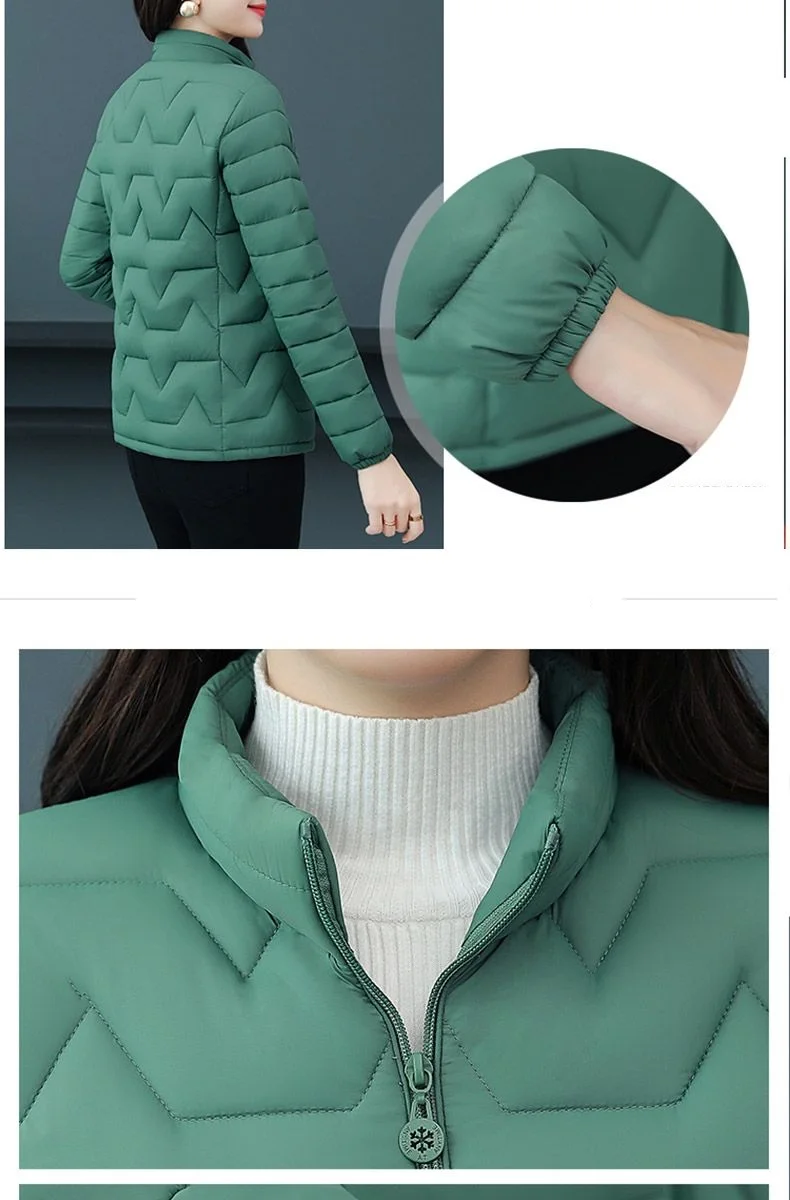 Autumn Winter New Cotton-Padded Coat Women's Short Outwear Fashion Loose Oversizee 5XL Light Warm Down Cotton-Padded Jacket