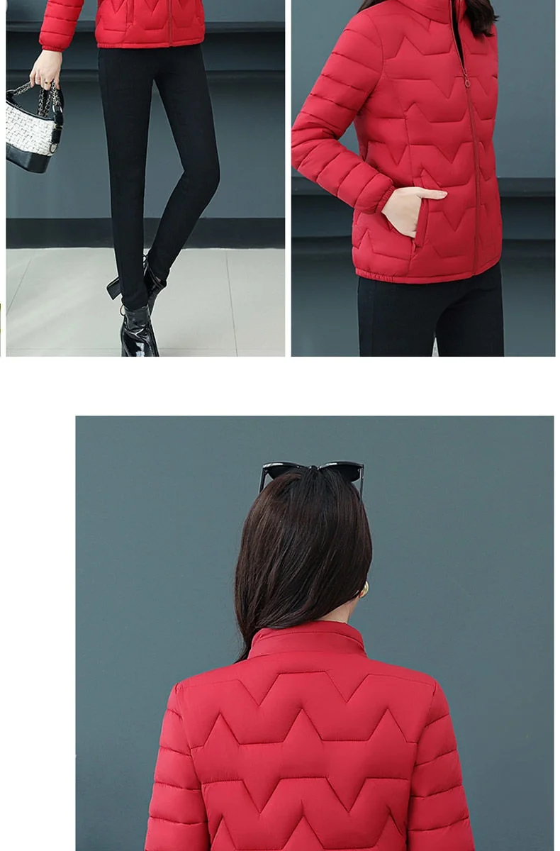 Autumn Winter New Cotton-Padded Coat Women's Short Outwear Fashion Loose Oversizee 5XL Light Warm Down Cotton-Padded Jacket