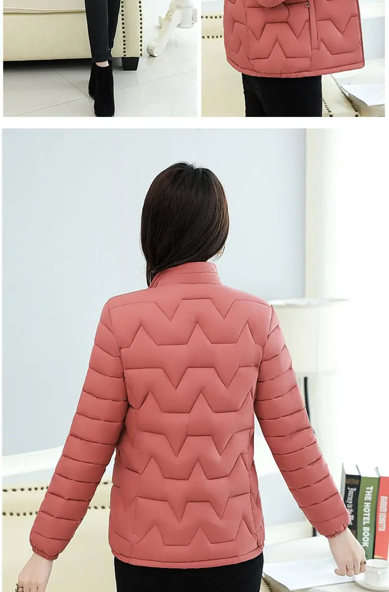 Autumn Winter New Cotton-Padded Coat Women's Short Outwear Fashion Loose Oversizee 5XL Light Warm Down Cotton-Padded Jacket