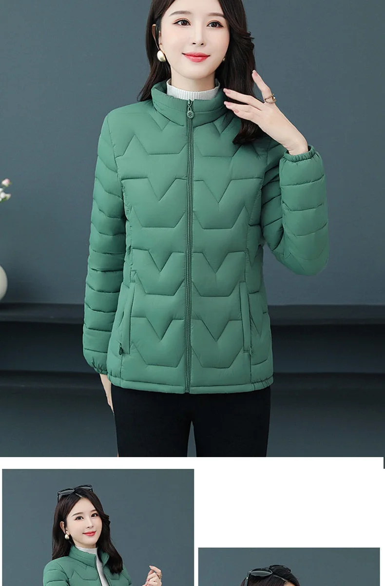 Autumn Winter New Cotton-Padded Coat Women's Short Outwear Fashion Loose Oversizee 5XL Light Warm Down Cotton-Padded Jacket