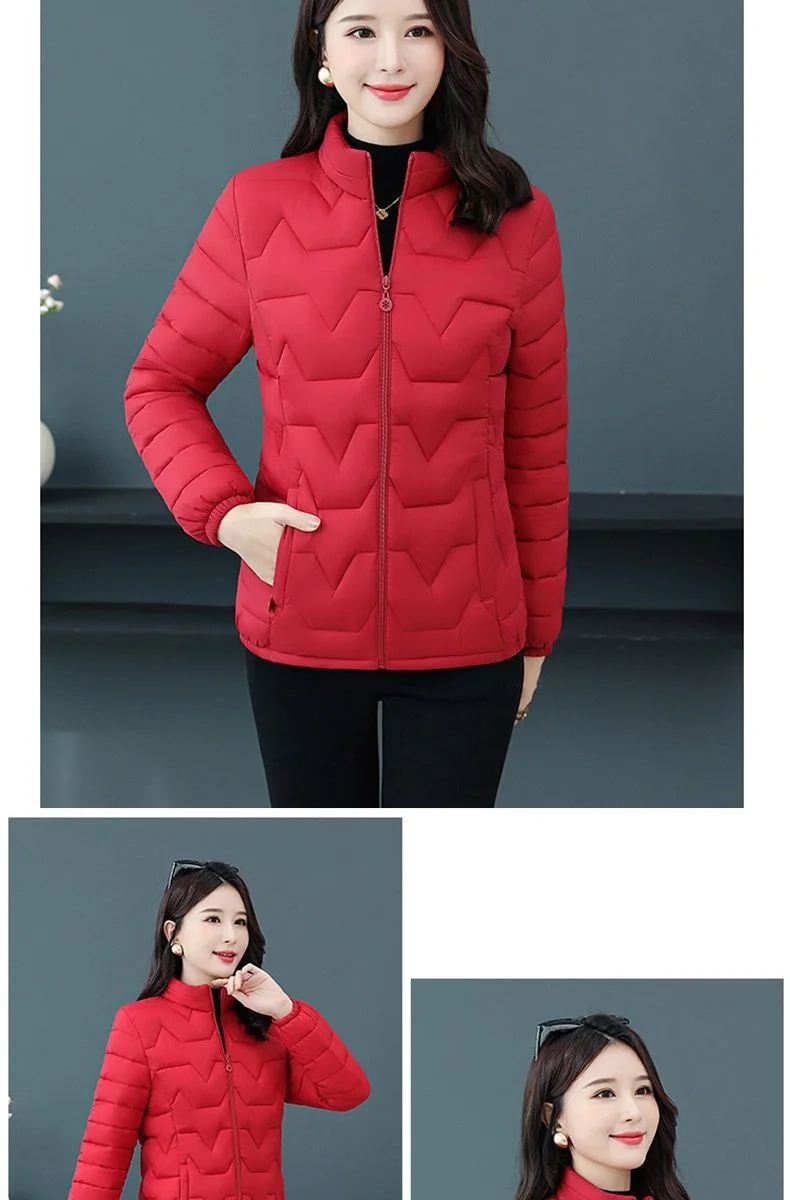 Autumn Winter New Cotton-Padded Coat Women's Short Outwear Fashion Loose Oversizee 5XL Light Warm Down Cotton-Padded Jacket