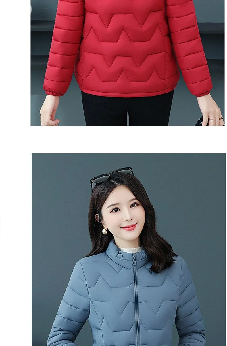Autumn Winter New Cotton-Padded Coat Women's Short Outwear Fashion Loose Oversizee 5XL Light Warm Down Cotton-Padded Jacket