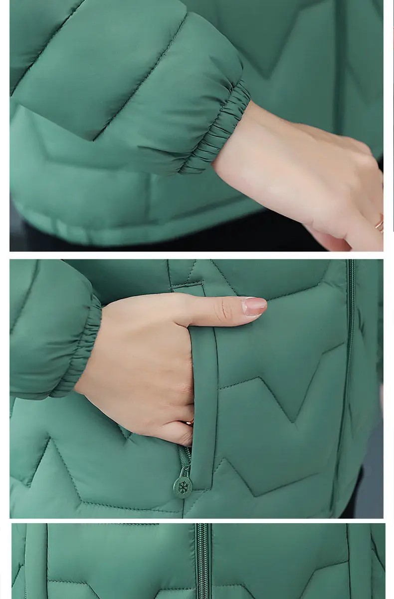 Autumn Winter New Cotton-Padded Coat Women's Short Outwear Fashion Loose Oversizee 5XL Light Warm Down Cotton-Padded Jacket
