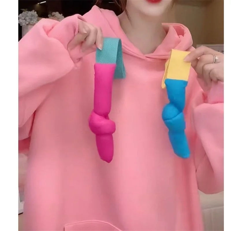 Large size 4XL Slimming Top For Women's Autumn And Winter New Color Drawstring Hoodie Ladies Long Sleeved Sweatershirt Pink Spri