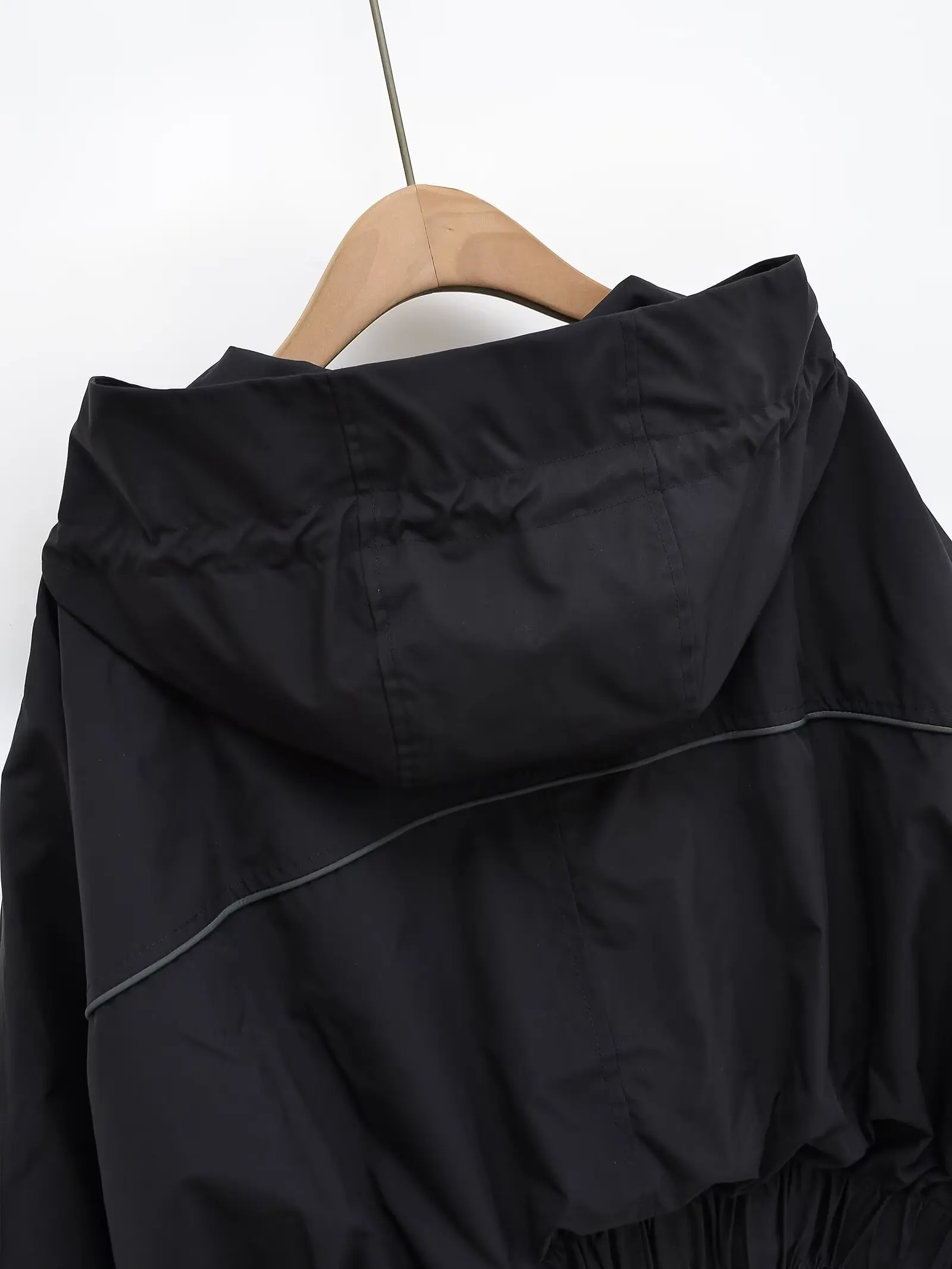 HH 2024 Autumn Women Fashion Hooded Jacket Solid Loose Short Jackets Top Female Vintage Streetwear Woman Coat Trendy