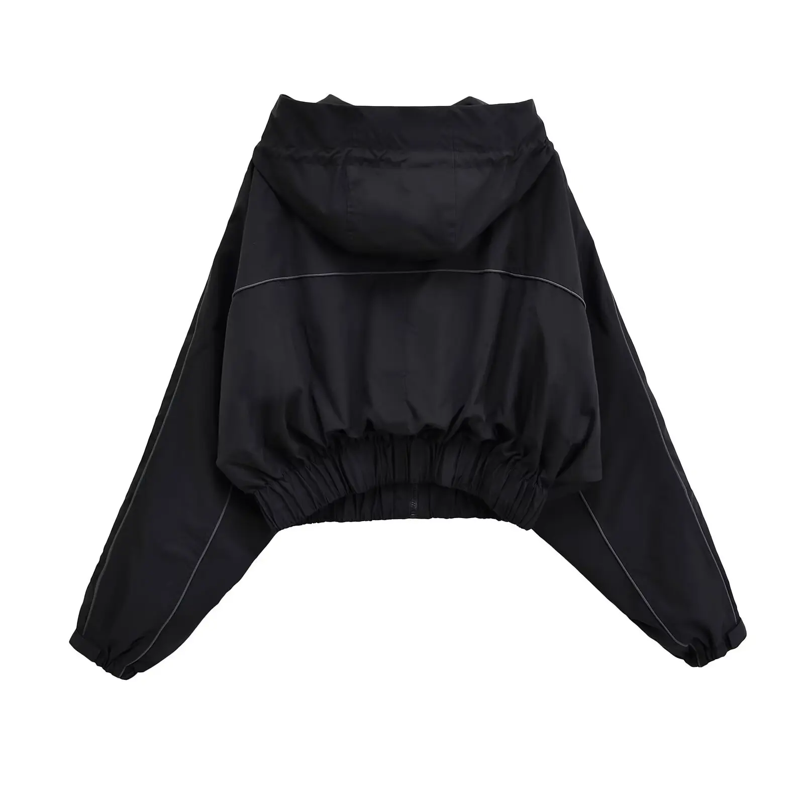 HH 2024 Autumn Women Fashion Hooded Jacket Solid Loose Short Jackets Top Female Vintage Streetwear Woman Coat Trendy