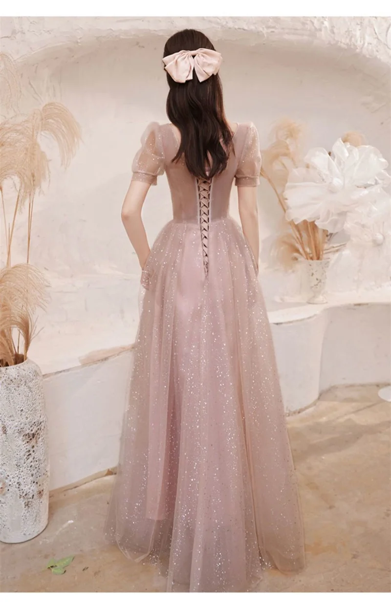 Party Dresses Female 2023 New High-End Light Luxury Embroidery Beaded Wedding Dress Temperament Performance Dress Female Evening