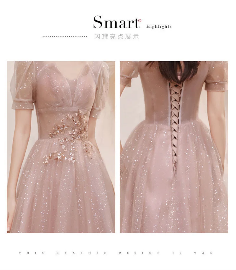 Party Dresses Female 2023 New High-End Light Luxury Embroidery Beaded Wedding Dress Temperament Performance Dress Female Evening