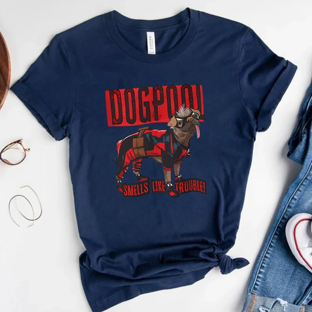 Dogpool T-Shirt Funny Dog Superhero Tee Dead Pool and Wolverine Inspired Tee Retro Wade and Logan Shirt Cute Y2k Dog Lover Shirt