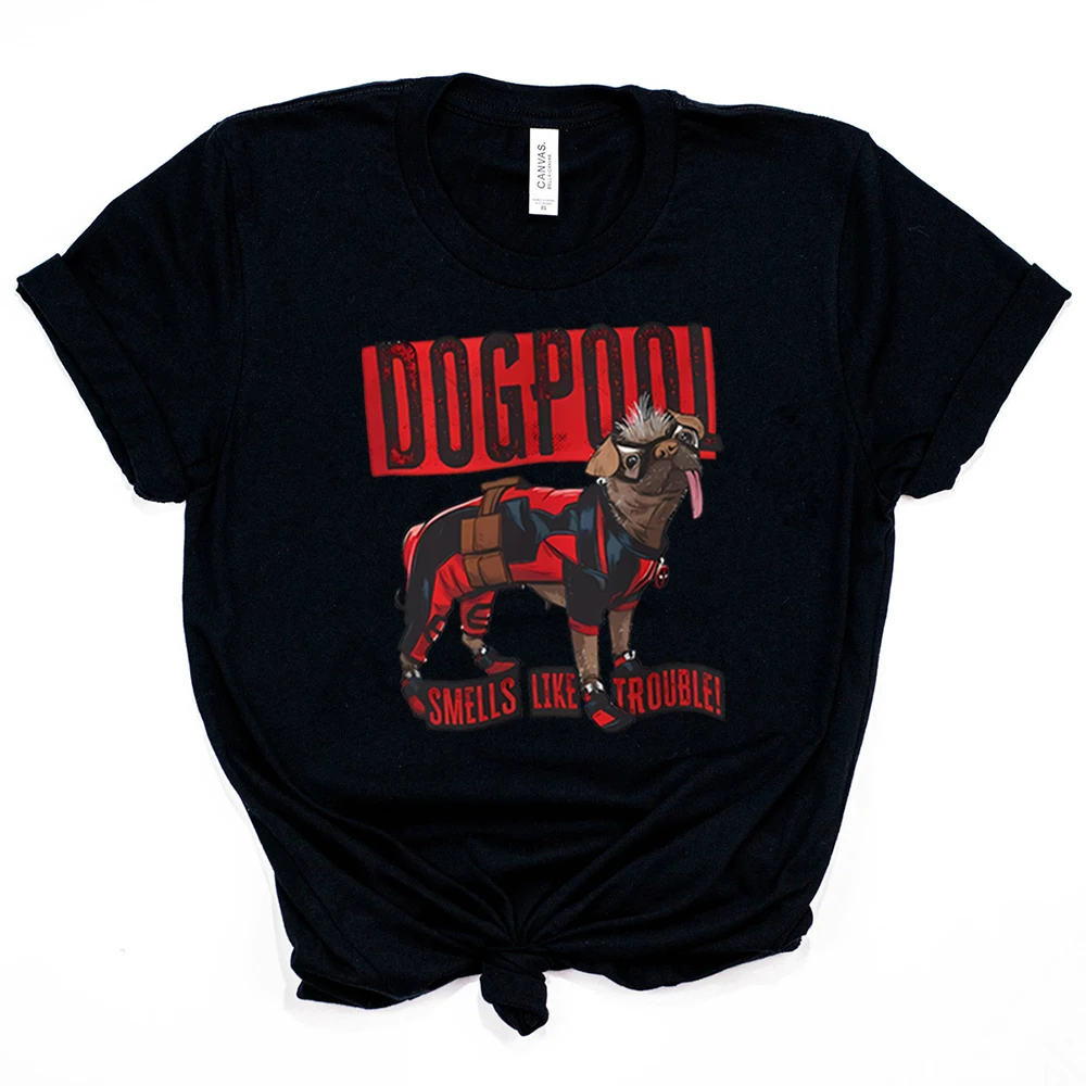 Dogpool T-Shirt Funny Dog Superhero Tee Dead Pool and Wolverine Inspired Tee Retro Wade and Logan Shirt Cute Y2k Dog Lover Shirt