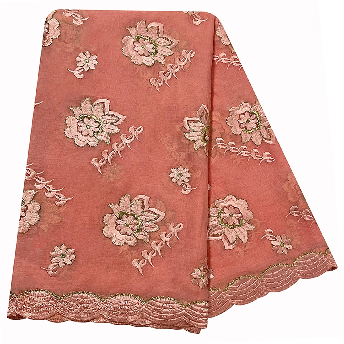 100% Cotton Fabric Rayon Cotton Thread Eembroidered Scarf High Quality African Women Hijab Muslim Scarf Dubai Excellent Style