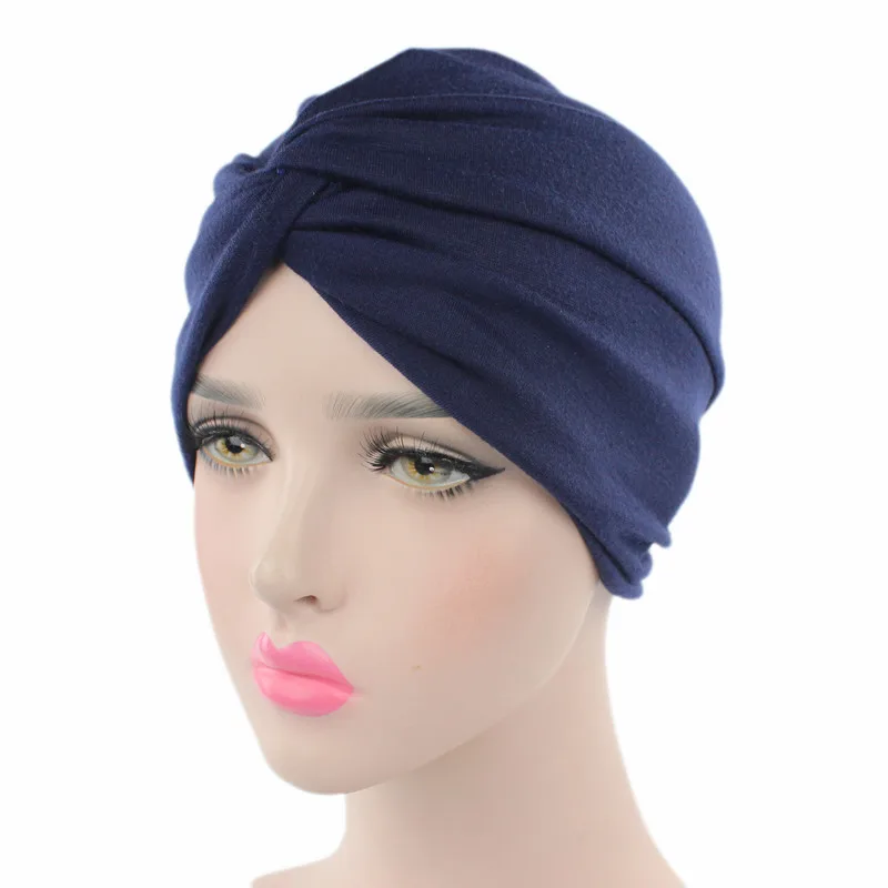 2022 Women Cross Twist Hijab Caps Muslim Cotton Underscarf Islamic Headscarf Bonnet Headband Turban Musulman Femme Headwrap Cap