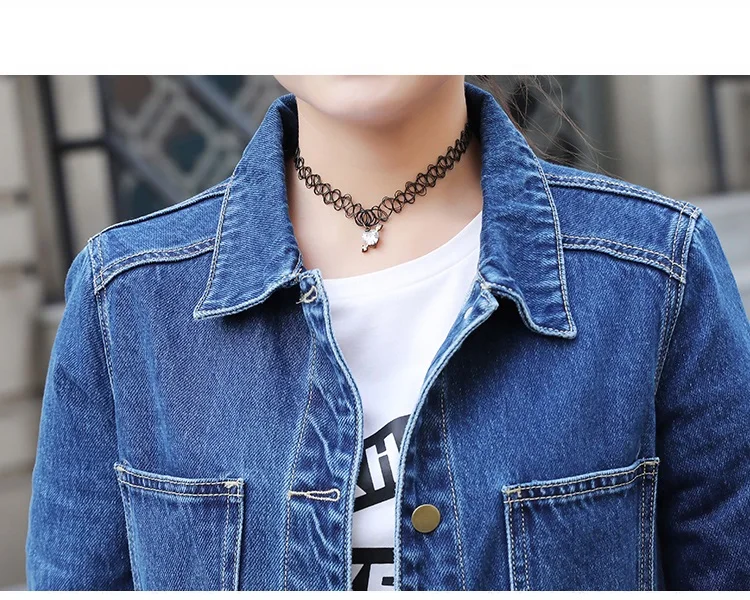 2026 New Spring Autumn Denim Windbreaker Coat 6XL Korean Slim Long-sleeve Jeans Jacket All-match Casual Female Denim Outwear Top