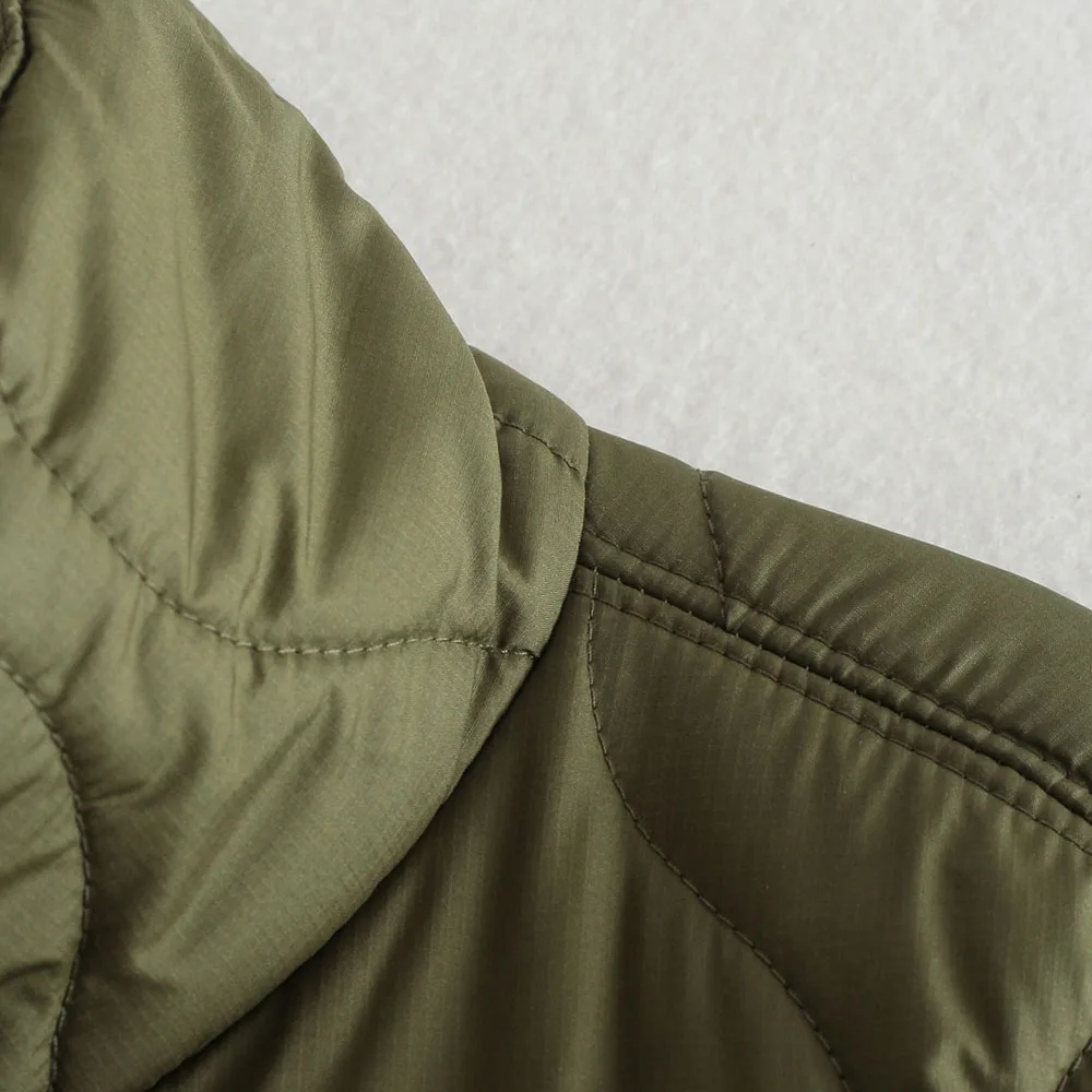 XEASY Women Jacket Capes And Poncho Autumn Woman Clothes Solid Quilted Coats Zippers Cardigan For Women Casual Oversized Jacket