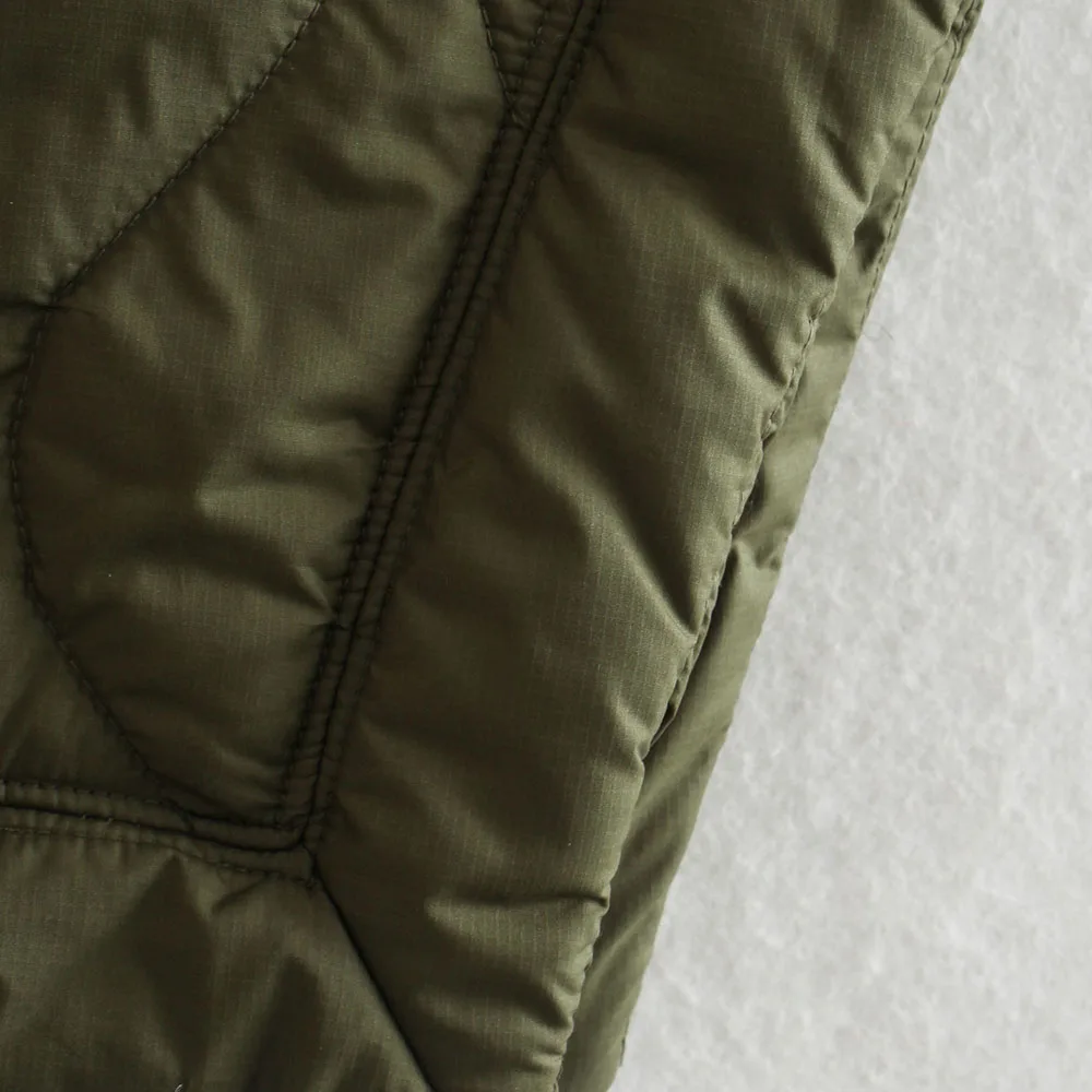 XEASY Women Jacket Capes And Poncho Autumn Woman Clothes Solid Quilted Coats Zippers Cardigan For Women Casual Oversized Jacket