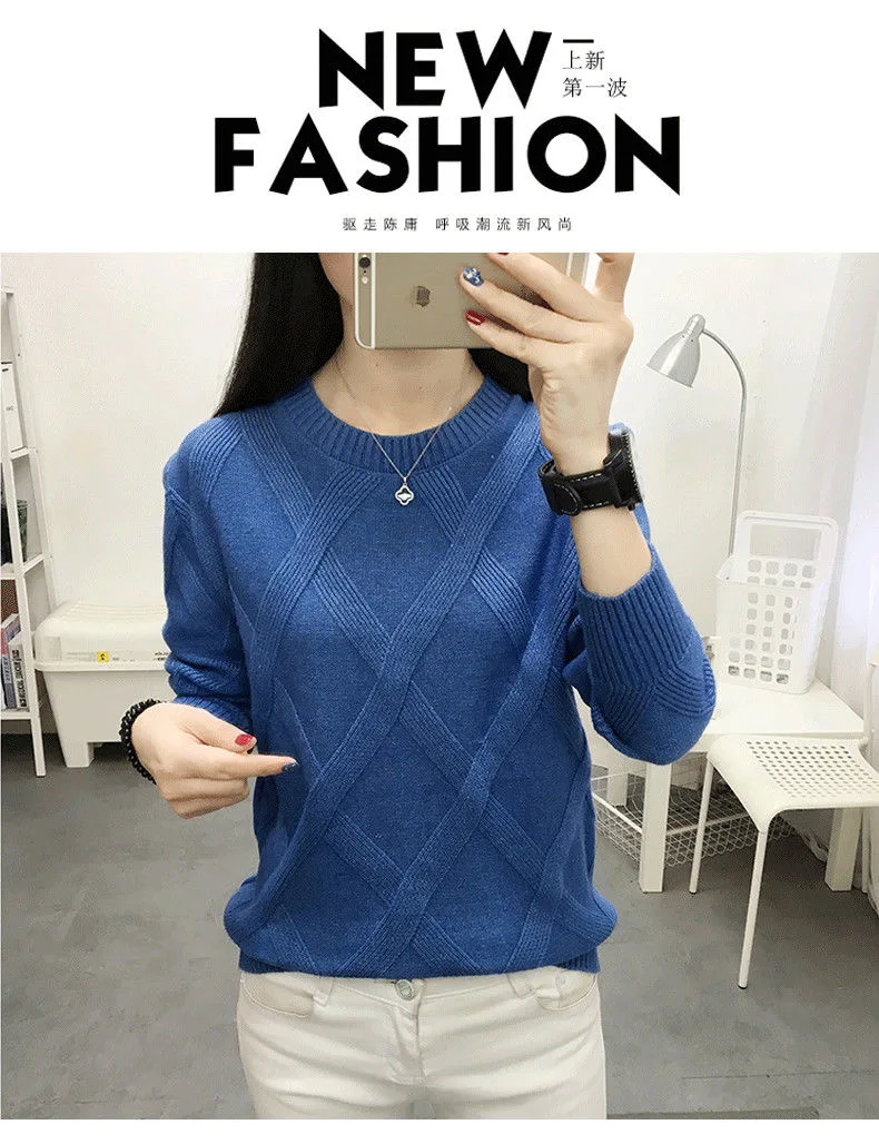 Fdfklak 2026 New Spring Autumn Sweater Women's Winter Pullover Loose Wool Bottoming Thick Sweaters Outer Wear Pull Femme S-3XL